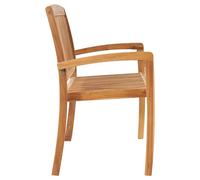 Berkfield Home Classic 2-Seater Stacking Garden Bench 128.5 cm Solid Teak Wood in Brown Berkfield Home Brown