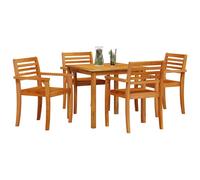 Berkfield Home Classic 5 Piece Garden Dining Set Made of Solid Acacia Wood in Brown Berkfield Home Brown