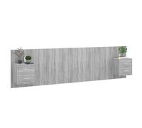 Berkfield Home Classic Bed Headboard with Cabinets Grey Sonoma Engineered Wood Berkfield Home Grey