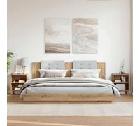 Berkfield Home Classic Bedside Cabinets 2 pcs Artisan Oak 40x30x50 cm Engineered Wood in Brown | Size: 40 x 30 x 50 cm Berkfield Home Brown 40 x 30 x 50 cm