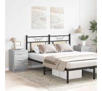 Berkfield Home Classic Bedside Cabinets 2 pcs Grey Sonoma 38x35x56 cm Engineered Wood | Size: 38 x 35 x 56 cm Berkfield Home Grey 38 x 35 x 56 cm