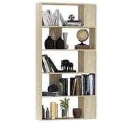 Berkfield Home Classic Book Cabinet/Room Divider Sonoma Oak 80x24x159 cm Enginee in Light Brown | Size: 80 x 24 x 159 cm Berkfield Home Light Brown 80 x 24 x 159 cm