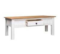 Berkfield Home Classic Coffee Table White 100x60x45 cm Solid Pine Wood Panama Range | Size: 100 x 60 x 45 cm Berkfield Home White 100 x 60 x 45 cm