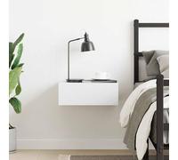 Berkfield Home Classic Floating Nightstand White 40x30x15cm Engineered Wood | Size: 40 x 30 x 15 cm Berkfield Home White 40 x 30 x 15 cm