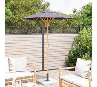 Berkfield Home Classic Garden Parasol Dark Grey 150x210 cm Bamboo Berkfield Home Grey 150x210 cm