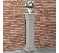 Berkfield Home Classic Square Pillar Plant Stand Grey 17x17x66 cm MDF | Size: 17 x 17 x 66 cm Berkfield Home Grey 17 x 17 x 66 cm