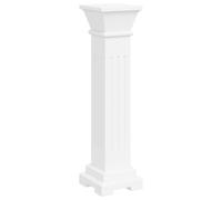 Berkfield Home Classic Square Pillar Plant Stand MDF in White Berkfield Home White
