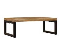 Berkfield Home Coffee Table 100x50x35 cm Solid Mango Wood & Steel in Brown | Size: 100 x 50 x 35 cm Berkfield Home Brown 100 x 50 x 35 cm