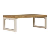 Berkfield Home Coffee Table 100x50x35 cm Solid Mango Wood & Steel in Brown | Size: 100 x 50 x 35 cm Berkfield Home Brown 100 x 50 x 35 cm