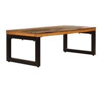 Berkfield Home Coffee Table 100x50x35 cm Solid Reclaimed Wood & Steel in Brown | Size: 100 x 50 x 35 cm Berkfield Home Brown 100 x 50 x 35 cm