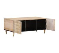 Berkfield Home Coffee Table 100x54x40 cm Solid Wood Mango in Light Brown | Size: 100 x 54 x 40 cm Berkfield Home Light Brown 100 x 54 x 40 cm