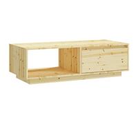 Berkfield Home Coffee Table 110x50x33.5 cm Solid Firwood in Light Brown Berkfield Home Light Brown 110x50x33.5 cm