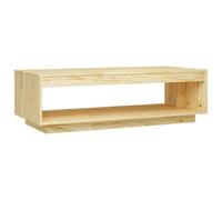 Berkfield Home Coffee Table 110x50x33.5 cm Solid Pinewood in Natural Berkfield Home Natural 110x50x33.5 cm