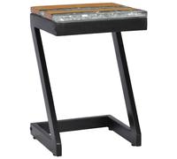 Berkfield Home Coffee Table 30x30x50 cm Solid Teak Wood & Polyresin | Size: 30 x 30 x 50 cm Berkfield Home Multicolor 30 x 30 x 50 cm