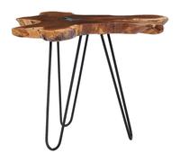 Berkfield Home Coffee Table 70x45 cm Solid Teak Wood & Polyresin Berkfield Home Multicolor 70x45 cm