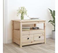 Berkfield Home Coffee Table 71x49x55 cm Solid Wood Pine in Brown | Size: 71 x 49 x 55 cm Berkfield Home Brown 71 x 49 x 55 cm