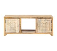 Berkfield Home Coffee Table 90x50x35 cm Solid Mango Wood in Brown | Size: 90 x 50 x 35 cm Berkfield Home Brown 90 x 50 x 35 cm