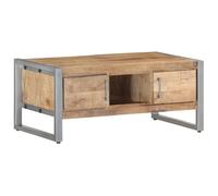 Berkfield Home Coffee Table 95x50x40 cm Rough Mango Wood in White | Size: 95 x 50 x 40 cm Berkfield Home White 95 x 50 x 40 cm