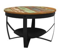 Berkfield Home Coffee Table Ã˜68x43 cm Solid Reclaimed Wood in Brown | Size: 68x43 cm Berkfield Home Brown 68x43 cm