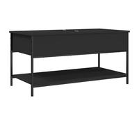 Berkfield Home Coffee Table Black 100x50x50 cm Engineered Wood & Metal | Size: 100 x 50 x 50 cm Berkfield Home Black 100 x 50 x 50 cm