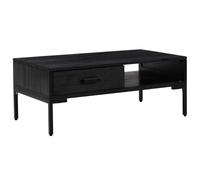 Berkfield Home Coffee Table Black 90x50x35 cm Solid Pinewood | Size: 90 x 50 x 35 cm Berkfield Home Black 90 x 50 x 35 cm