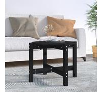 Berkfield Home Coffee Table Black Ã˜ 62.5x45 cm Solid Wood Pine Berkfield Home Black 62.5x45 cm