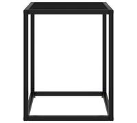 Berkfield Home Coffee Table Black with Black Glass 40x40x50 cm | Size: 40 x 40 x 50 cm Berkfield Home Black 40 x 40 x 50 cm