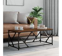 Berkfield Home Coffee Table Brown Oak 100x50x40 cm Engineered Wood | Size: 100 x 50 x 40 cm Berkfield Home Brown 100 x 50 x 40 cm