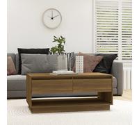 Berkfield Home Coffee Table Brown Oak 102.5x55x44 cm Engineered Wood Berkfield Home Brown 102.5x55x44 cm