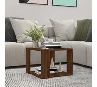 Berkfield Home Coffee Table Brown Oak 40x40x30 cm Engineered Wood | Size: 40 x 40 x 30 cm Berkfield Home Brown 40 x 40 x 30 cm