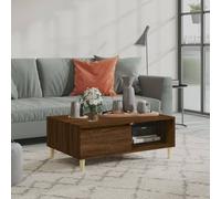 Berkfield Home Coffee Table Brown Oak 90x60x35 cm Engineered Wood | Size: 90 x 60 x 35 cm Berkfield Home Brown 90 x 60 x 35 cm