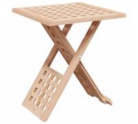 Berkfield Home Coffee Table Foldable 33x33x40, 5 cm Solid Wood Walnut in Light Brown Berkfield Home Light Brown