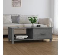 Berkfield Home Coffee Table HAMAR Dark Grey 100x55x35 cm Solid Wood Pine | Size: 100 x 55 x 35 cm Berkfield Home Grey 100 x 55 x 35 cm