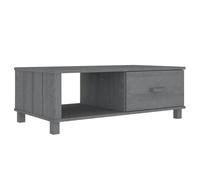 Berkfield Home Coffee Table HAMAR Dark Grey 100x55x35 cm Solid Wood Pine | Size: 100 x 55 x 35 cm Berkfield Home Grey 100 x 55 x 35 cm