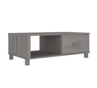 Berkfield Home Coffee Table HAMAR Light Grey 100x55x35 cm Solid Wood Pine | Size: 100 x 55 x 35 cm Berkfield Home Grey 100 x 55 x 35 cm