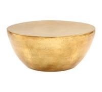 Berkfield Home Coffee Table Hammered Aluminium 70x30 cm Brass in Gold Berkfield Home Gold 70x30 cm