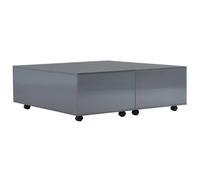 Berkfield Home Coffee Table High Gloss Grey 100x100x35 cm | Size: 100 x 100 x 35 cm Berkfield Home Grey 100 x 100 x 35 cm