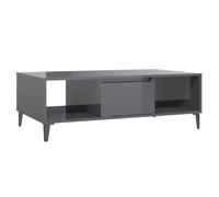 Berkfield Home Coffee Table High Gloss Grey 103.5x60x35 cm Engineered Wood Berkfield Home Grey 103.5x60x35 cm