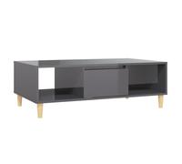 Berkfield Home Coffee Table High Gloss Grey 103.5x60x35 cm Engineered Wood Berkfield Home Grey 103.5x60x35 cm