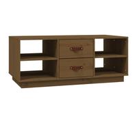 Berkfield Home Coffee Table Honey Brown 100x50x41 cm Solid Wood Pine | Size: 100 x 50 x 41 cm Berkfield Home Brown 100 x 50 x 41 cm