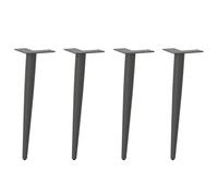 Berkfield Home Coffee Table Legs Conical Shape 4 pcs Anthracite 30-31 cm Steel in Black Berkfield Home Black