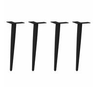 Berkfield Home Coffee Table Legs Conical Shape 4 pcs Black 30-31 cm Steel Berkfield Home Black