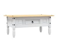 Berkfield Home Coffee Table Mexican Pine Corona Range White 100x55x45 cm | Size: 100 x 55 x 45 cm Berkfield Home White 100 x 55 x 45 cm