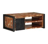 Berkfield Home Coffee Table Multicolour 90x50x36 cm Solid Wood Reclaimed | Size: 90 x 50 x 36 cm Berkfield Home Multicolor 90 x 50 x 36 cm