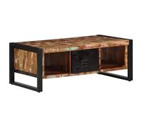 Berkfield Home Coffee Table Multicolour 90x50x36 cm Solid Wood Reclaimed | Size: 90 x 50 x 36 cm Berkfield Home Multicolor 90 x 50 x 36 cm