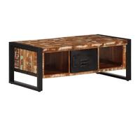 Berkfield Home Coffee Table Multicolour 90x50x36 cm Solid Wood Reclaimed | Size: 90 x 50 x 36 cm Berkfield Home Multicolor 90 x 50 x 36 cm