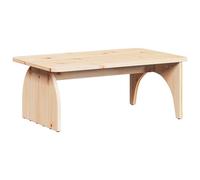 Berkfield Home Coffee Table Natural 80 x 50 x 31 cm Solid pine wood Berkfield Home Natural 80 x 50 x 31 cm