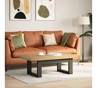 Berkfield Home Coffee Table NOAIN U-Shaped Legs 120x60x40 cm Solid Wood Pine in Brown | Size: 120 x 60 x 40 cm Berkfield Home Brown 120 x 60 x 40 cm