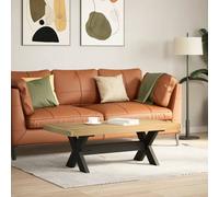 Berkfield Home Coffee Table NOAIN X-Shaped Legs 120x60x40 cm Solid Wood Pine in Brown | Size: 120 x 60 x 40 cm Berkfield Home Brown 120 x 60 x 40 cm