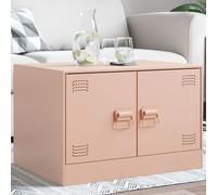 Berkfield Home Coffee Table Pink 67x50x44 cm Steel | Size: 67 x 50 x 44 cm Berkfield Home Pink 67 x 50 x 44 cm